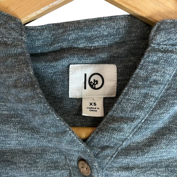 NWT TENTREE Women’s Organic Cotton Long Sleeve Button Front Tie Back Shirt Dress - Picture 8 of 9